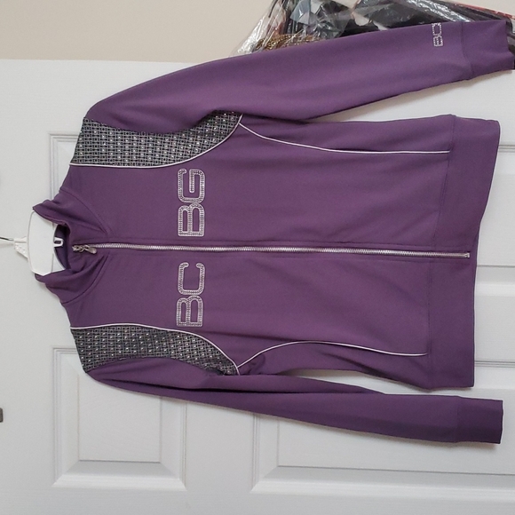 BCBG Plum /Silver Active Wear Jacket - Picture 1 of 7